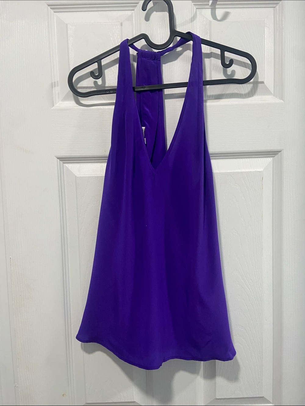 Lavender Brown Deep V-Neck Halter Camisole in Vibrant Purple
